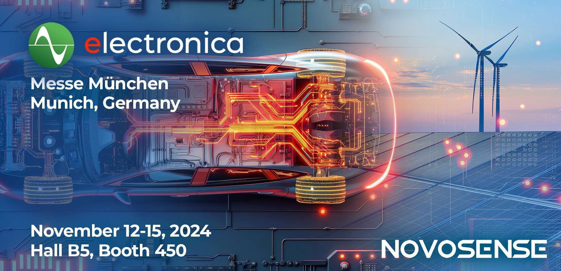 NOVOSENSEは、インテリジェントカー、電動化、産業制御に関する最新の研究開発成果をelectronica 2024に発表